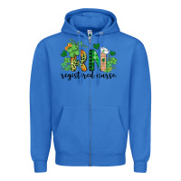 True Royal st. patricks day registered nurse rn Zipper Hoodie - BarkalooDesign