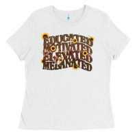 White educated motivated elevated melanated juneteenth Ladies Tee - CowGirlArtShop