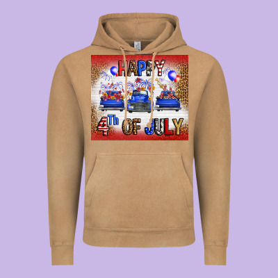 Western Happy Fourth Of July Vintage Hoodie Designed By Fadigitalartstudio