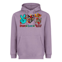 Lavender peace love dia de los muertos Heavyweight Hoodie - AdoDesignShop