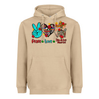 Mushroom peace love dia de los muertos Heavyweight Hoodie - AdoDesignShop
