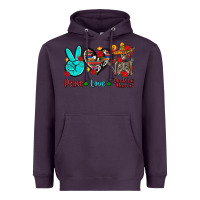 Plum peace love dia de los muertos Heavyweight Hoodie - AdoDesignShop