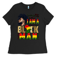 Black i am a black man Ladies Tee - CowGirlArtShop