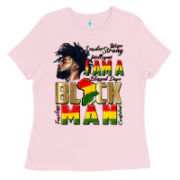 Bubblegum Pink i am a black man Ladies Tee - CowGirlArtShop