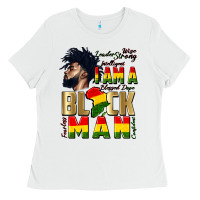 White i am a black man Ladies Tee - CowGirlArtShop