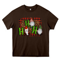Chocolate Brown ho ho ho gnomes christmas Heavy Core Tee - RanaPortraitStore