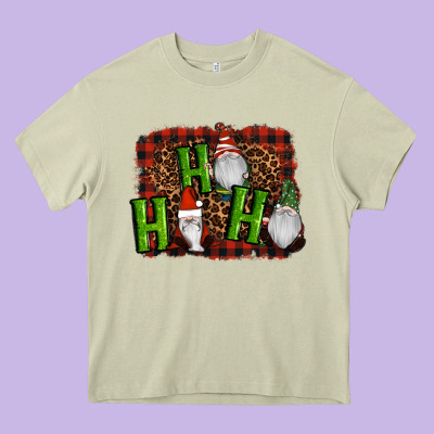 Ho Ho Ho Gnomes Christmas Heavy Core Tee Designed By Ranaportraitstore