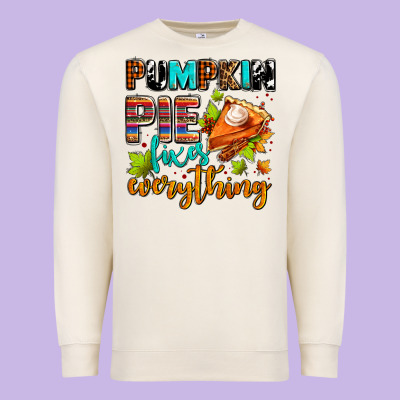 Pumpkin Pie Fixes Everything Premium Sweatshirt Designed By Adodesignshop