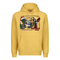 Antique Gold joy Christmas Premium Hoodie - CowhideDigitalArt