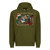 Army Green joy Christmas Premium Hoodie - CowhideDigitalArt