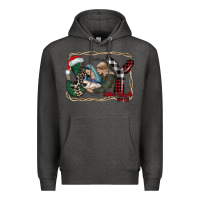 Charcoal Heather joy Christmas Premium Hoodie - CowhideDigitalArt