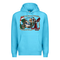 Ocean Blue joy Christmas Premium Hoodie - CowhideDigitalArt