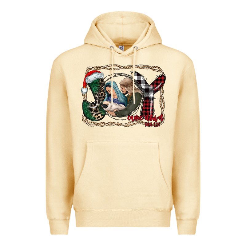 Joy Christmas Premium Hoodie by CowhideDigitalArt | Teevron