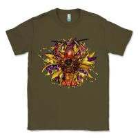 Army Green mardi gras sunflower Classic Tee - CowGirlArtShop