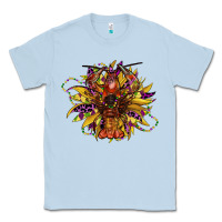 Dusty Blue mardi gras sunflower Classic Tee - CowGirlArtShop