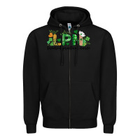 Black st. patricks day registered nurse lpn heart Zipper Hoodie - BarkalooDesign