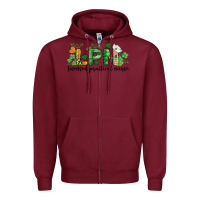 Burgundy st. patricks day registered nurse lpn heart Zipper Hoodie - BarkalooDesign