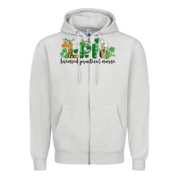 Dove Grey st. patricks day registered nurse lpn heart Zipper Hoodie - BarkalooDesign