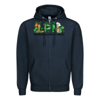 Navy st. patricks day registered nurse lpn heart Zipper Hoodie - BarkalooDesign