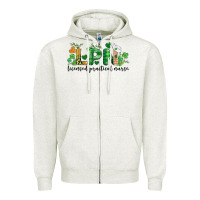 Oatmeal Heather st. patricks day registered nurse lpn heart Zipper Hoodie - BarkalooDesign