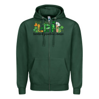 Sports Green st. patricks day registered nurse lpn heart Zipper Hoodie - BarkalooDesign