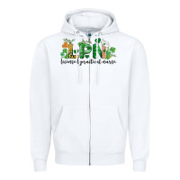 White st. patricks day registered nurse lpn heart Zipper Hoodie - BarkalooDesign