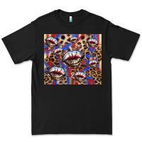 Black American flag lips leopard  tumbler Premium Tee - HowdyJamesFarm