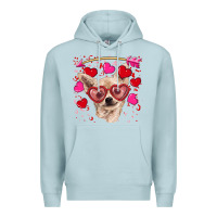 Blue Mist valentine's day  chihuahua Premium Hoodie - RanaPortraitStore