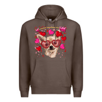 Coffee valentine's day  chihuahua Premium Hoodie - RanaPortraitStore