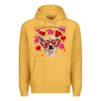Mustard valentine's day  chihuahua Premium Hoodie - RanaPortraitStore