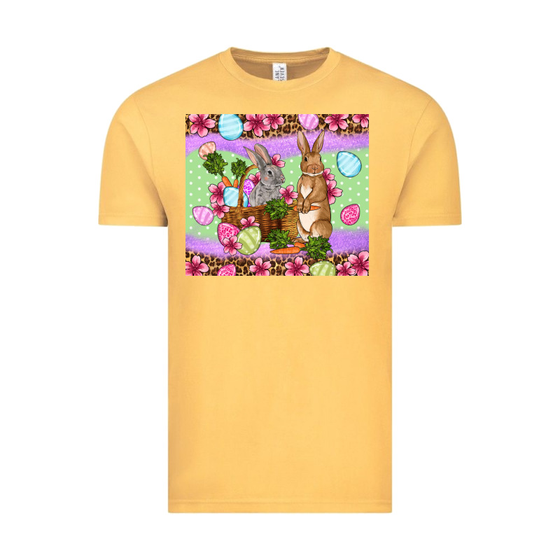 Easter Eggs Bunnys Basket Vintage Tee by OliviaCreatesArt | Teevron