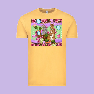 Easter Eggs Bunnys Basket Vintage Tee Designed By Oliviacreatesart