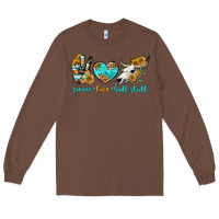 Chestnut peace love bull skull bbs Long Sleeve Tee - BundleAndBundleShop