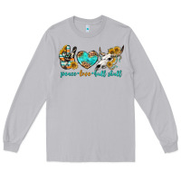 Moon Dust peace love bull skull bbs Long Sleeve Tee - BundleAndBundleShop