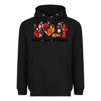 Black peace love firefighter Heavyweight Hoodie - AdoDesignShop