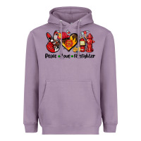 Peace Love Firefighter Heavyweight Hoodie | Teevron