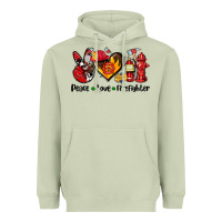 Matcha peace love firefighter Heavyweight Hoodie - AdoDesignShop