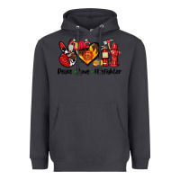 Smoke peace love firefighter Heavyweight Hoodie - AdoDesignShop