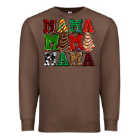 Chestnut mama mama mama with christmas lights and christmas tree cakes Premium Sweatshirt - AdoDesignShop