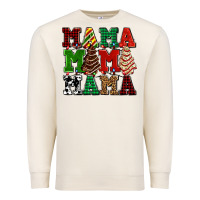 Sandshell mama mama mama with christmas lights and christmas tree cakes Premium Sweatshirt - AdoDesignShop