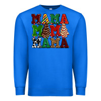 True Royal mama mama mama with christmas lights and christmas tree cakes Premium Sweatshirt - AdoDesignShop