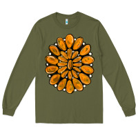 Army Green orange gemstone Long Sleeve Tee - RanaPortraitStore