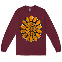 Burgundy orange gemstone Long Sleeve Tee - RanaPortraitStore