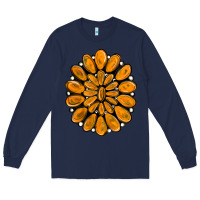 Navy orange gemstone Long Sleeve Tee - RanaPortraitStore