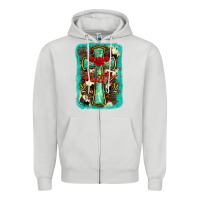 Dove Grey cross faith background Zipper Hoodie - BarkalooDesign