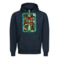 Navy cross faith background Zipper Hoodie - BarkalooDesign
