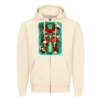 Sandshell cross faith background Zipper Hoodie - BarkalooDesign