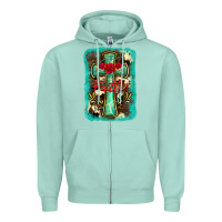 Seafoam cross faith background Zipper Hoodie - BarkalooDesign