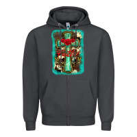 Smoke cross faith background Zipper Hoodie - BarkalooDesign