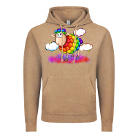 Vintage Coffee rainbow sheep pride Vintage Hoodie - FaDigitalArtStudio